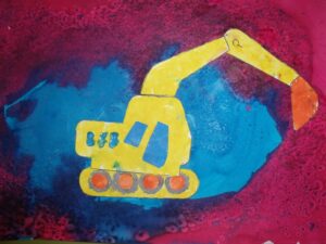 Une pelleteuse en PS